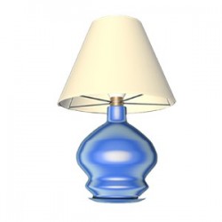 Lampe de chevet bleue